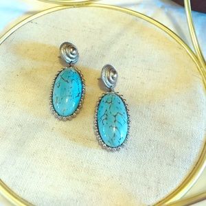 Turquoise Drop Earrings.